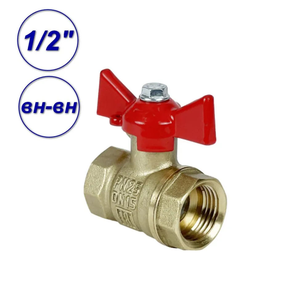 

Кран шаровой 1/2"вн-вн Valfex VF.217.L0B1.012, Желтый, VF.217.L0B1.012