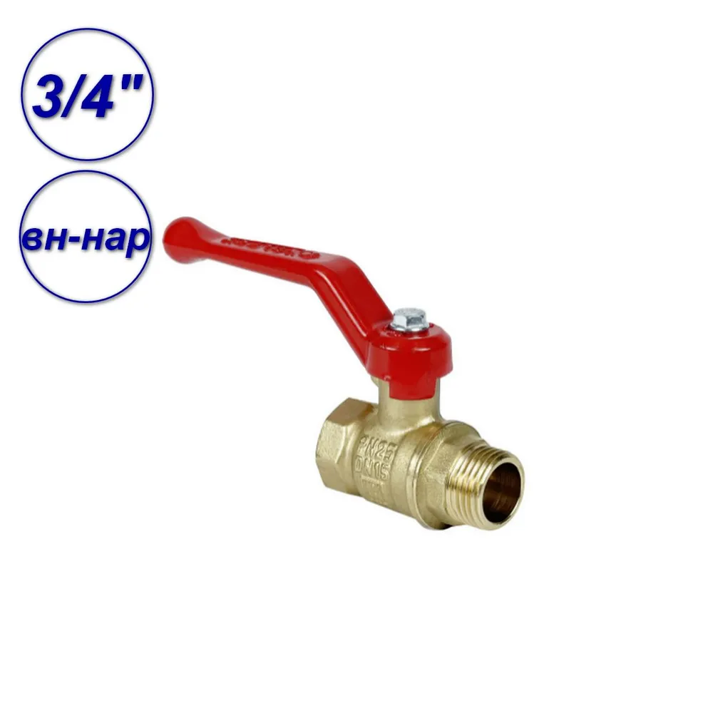 

Кран шаровой 3/4"вн-нар Valfex VF.215.L0R1.034, Желтый, VF.214.L0R1.012