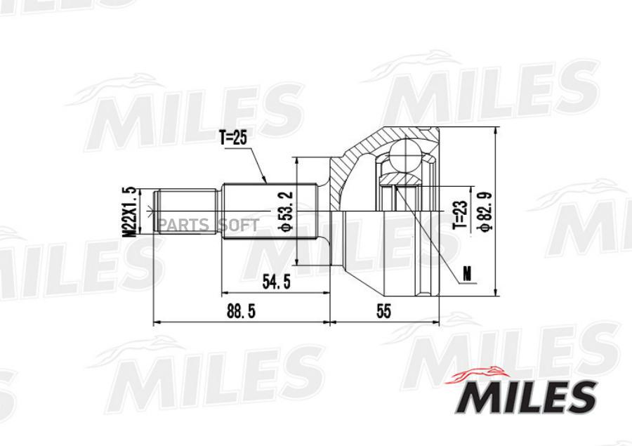 

MILES Шрус MILES ga20106 комплект