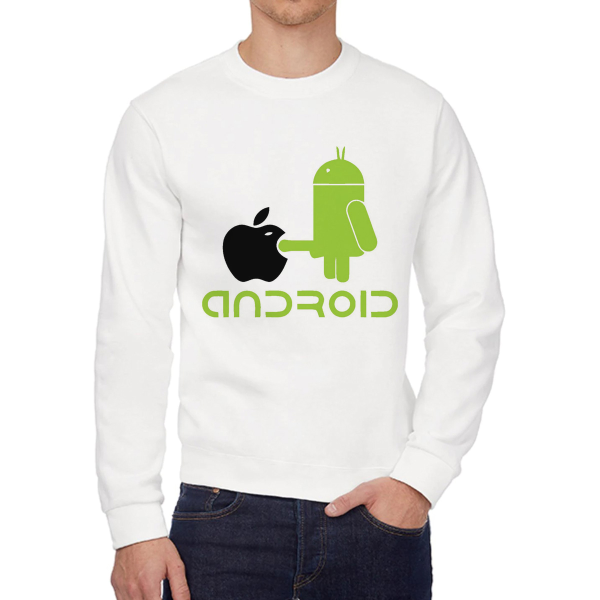 

Свитшот унисекс CoolPodarok W0113183 белый 46 RU, W0113183