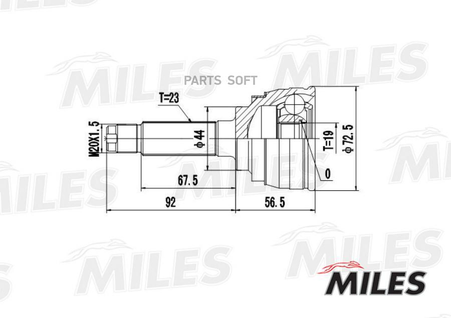 

MILES Шрус MILES ga20084 комплект