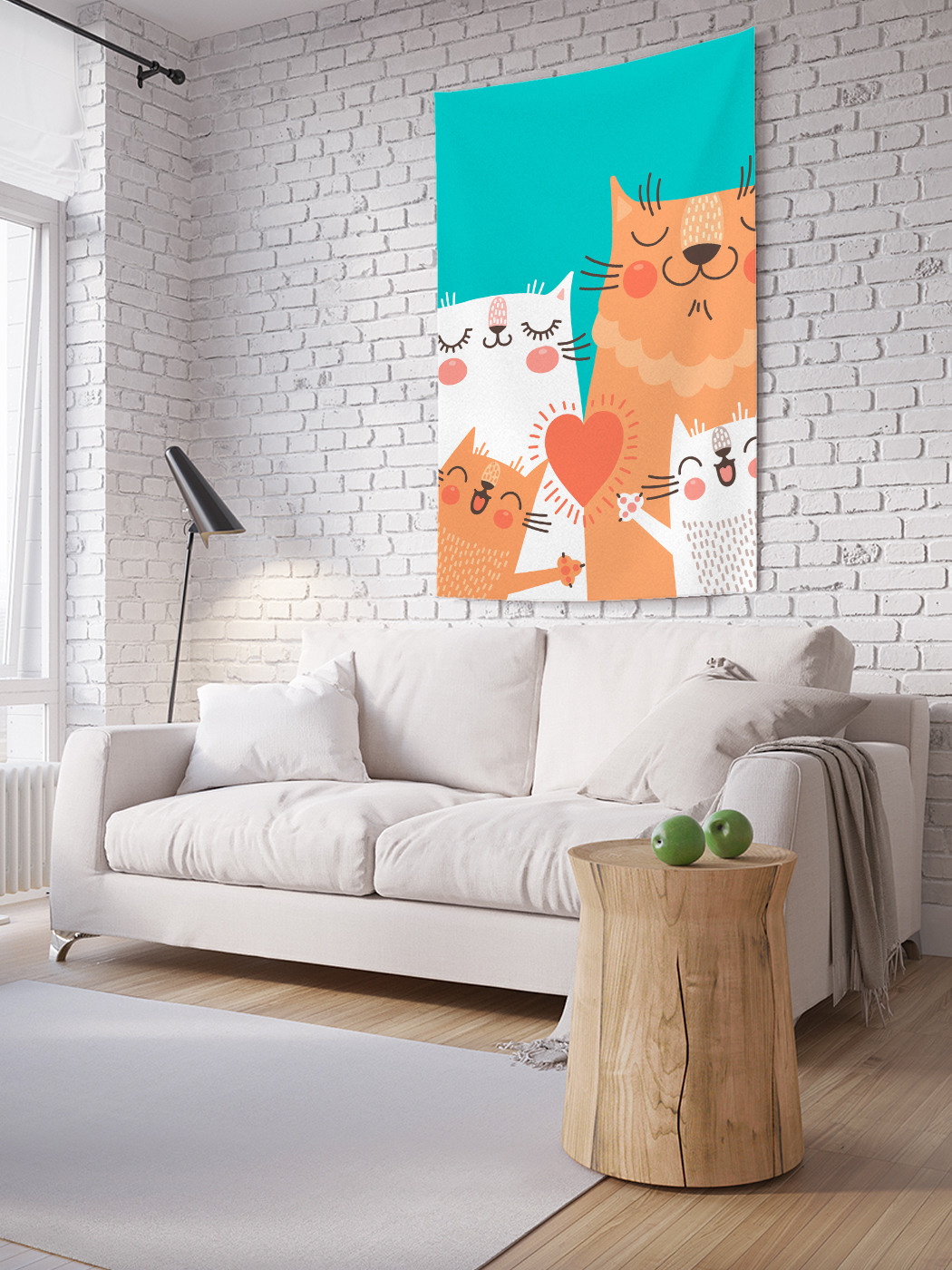 

Вертикальное фотопанно на стену JoyArty Веселая кошачья семья 150x200 см, Веселая кошачья семья