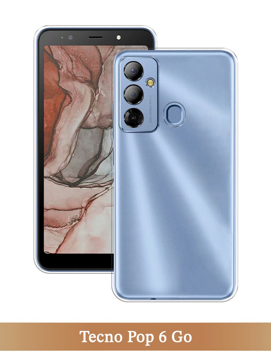 

Чехол на Tecno Spark 6 Go прозрачный, 300250-1