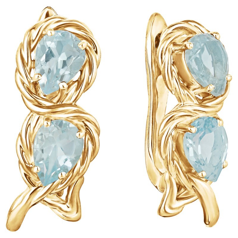 

Серьги из серебра с топазом LAZURIT-ONLINE 7873YG, 7873YG