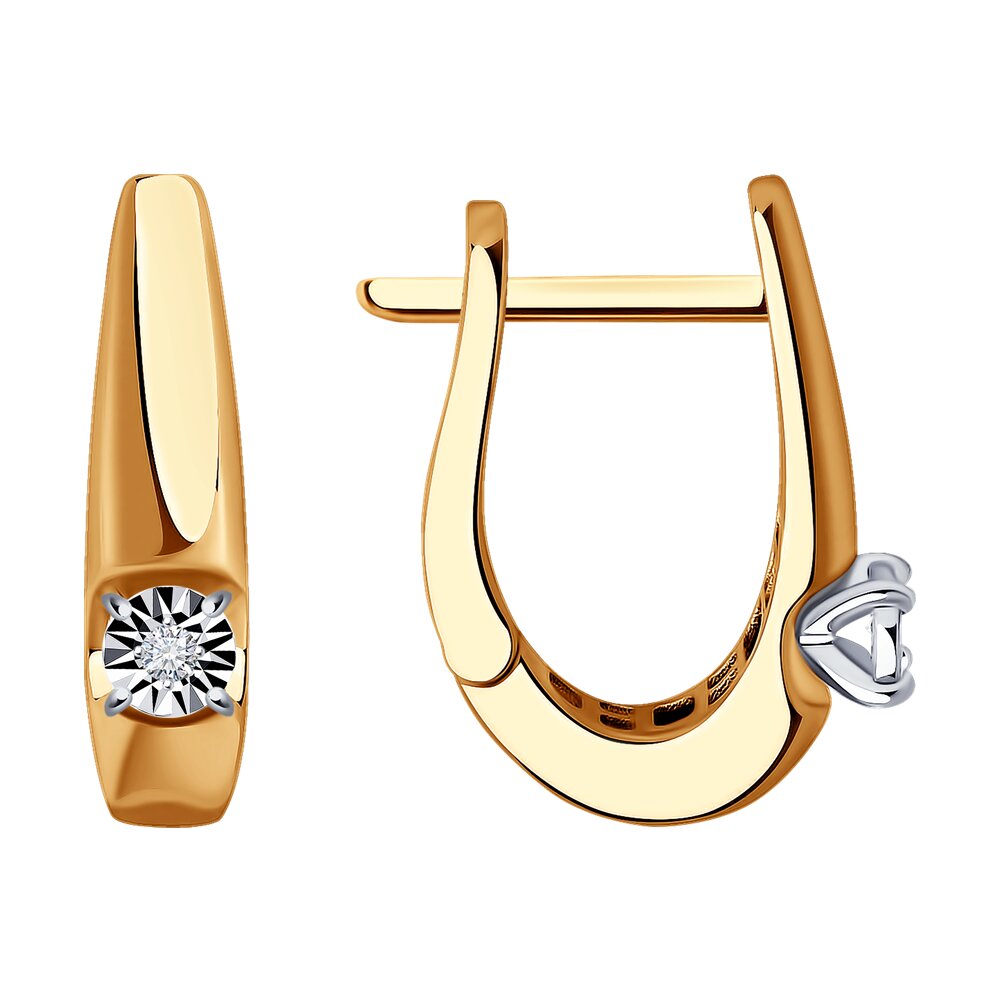 

Серьги из красного золота с бриллиантом Diamant 51-220-01532-1, 51-220-01532-1