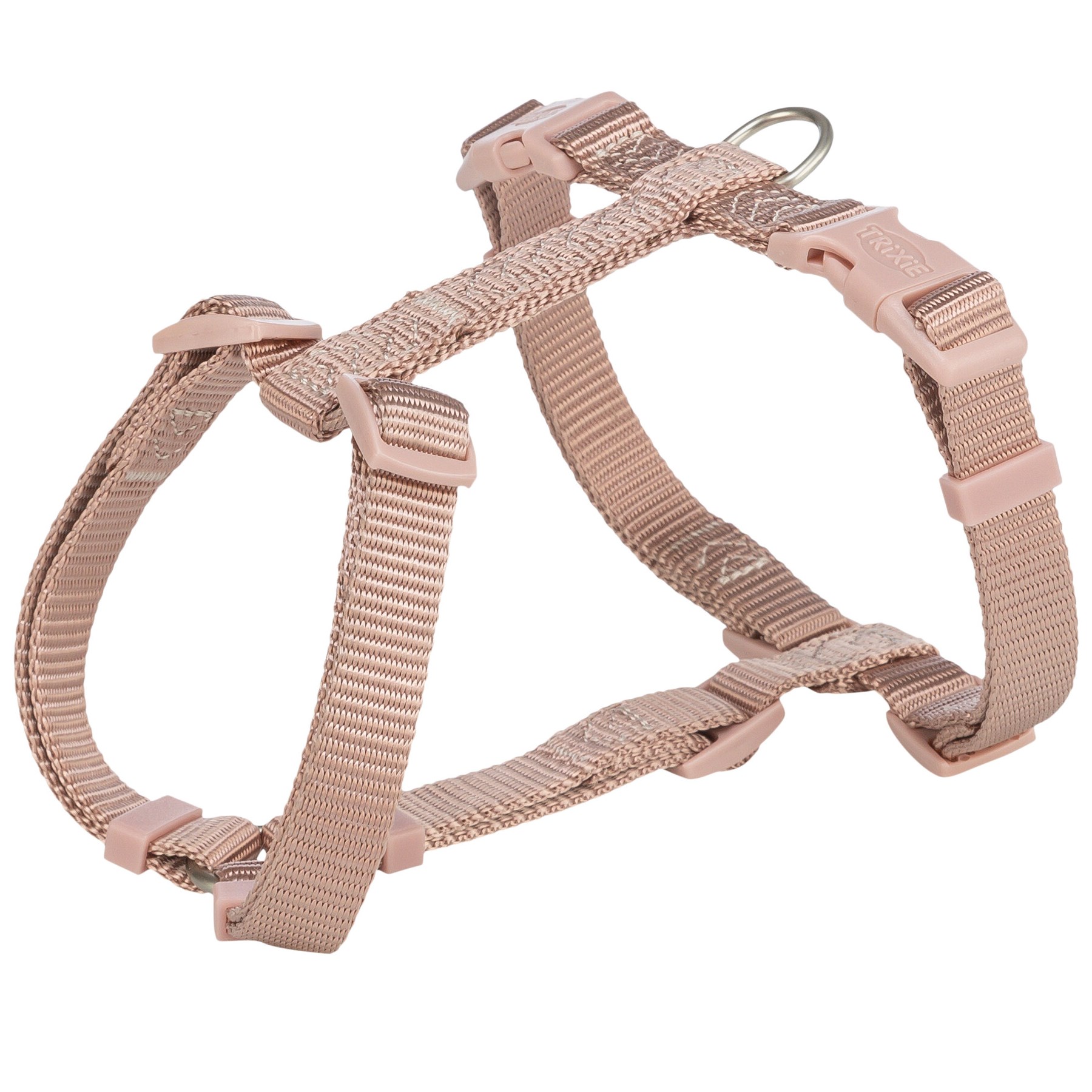 Шлейка для собак Trixie Premium H-harness, пудровый, нейлон, S-M, 42-60 см/15 мм