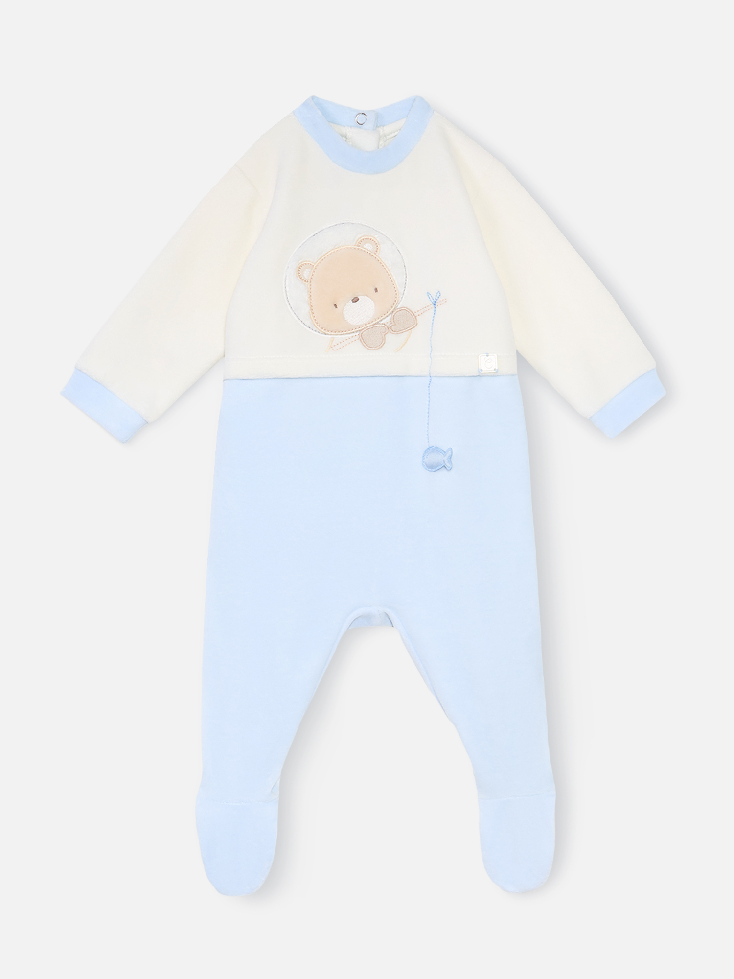 

Комбинезон Chicco для малышей, белый, голубой, размер 62, С02100, С02100
