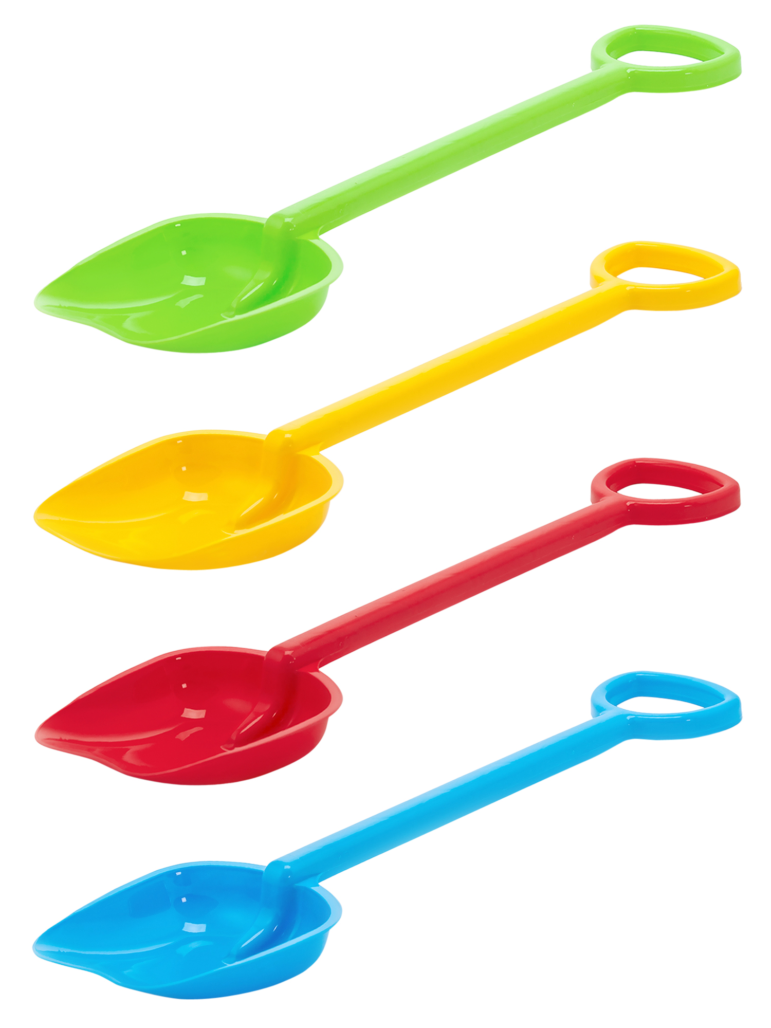 фото Набор лопат karolina toys лопатка 50 см - 4 шт. (салатовая, желтая, красная, голубая)