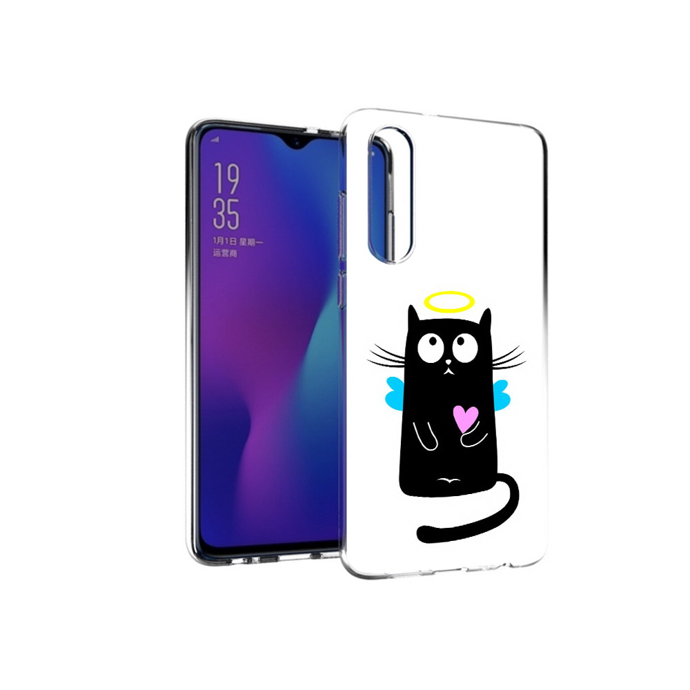 

Чехол MyPads Tocco для Huawei P30 Кот ангелок, Прозрачный, Tocco