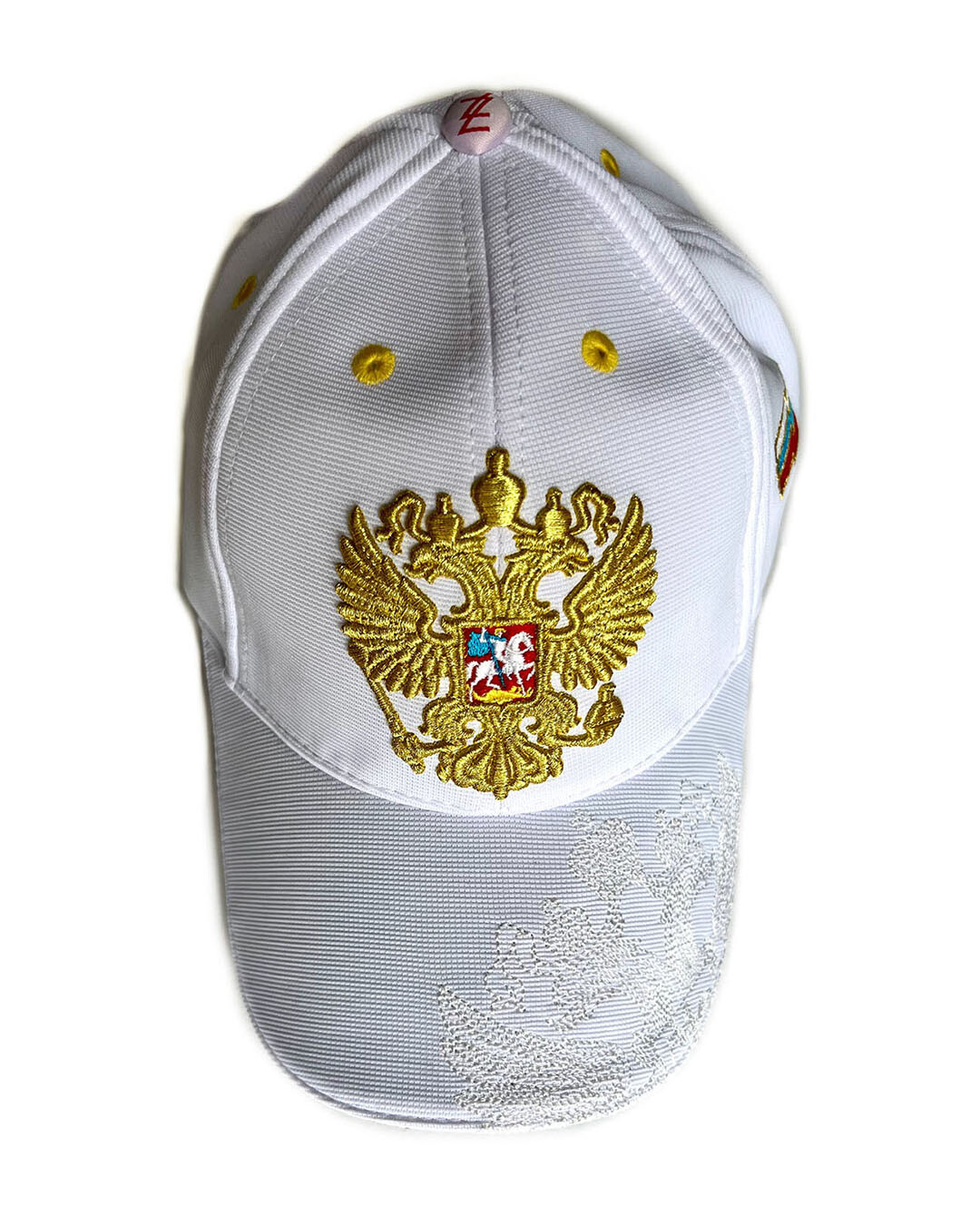 фото Бейсболка унисекс лига звезд золотой герб россии белый