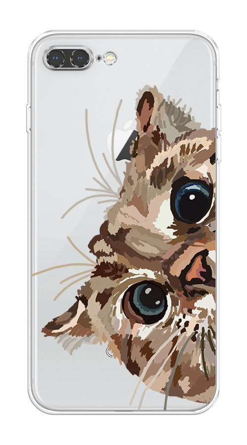 

Чехол на Apple iPhone 8 Plus "Любопытный кот", Коричневый;синий;черный, 10950-1