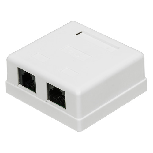 Розетка Lanmaster (TWT-SM2-4512-WH) настен.RJ45/RJ12 1 кат.5E UTP бел. (упак.:1шт)