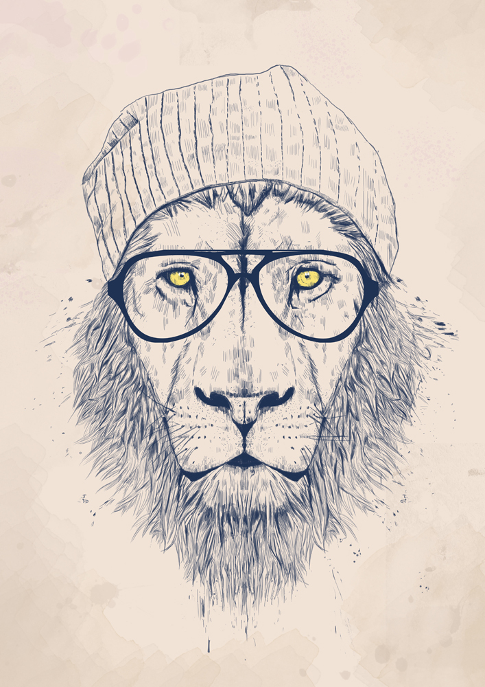 

Большой постер на стену Cool lion 50х70 см без рамы, BSLION