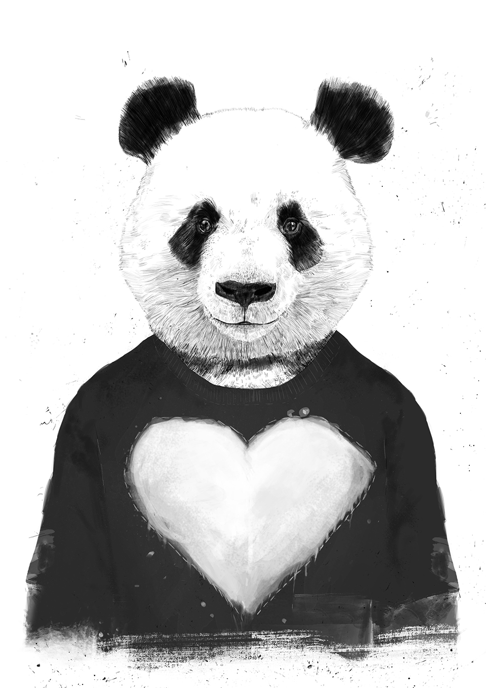 

Большой постер на стену Lovely panda 60х90 см без рамы, BSLOPANDA