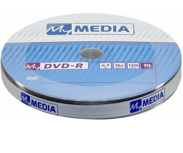 

Оптический диск DVD-R MYMEDIA 4.7ГБ 16x, 10шт., pack wrap [69205]