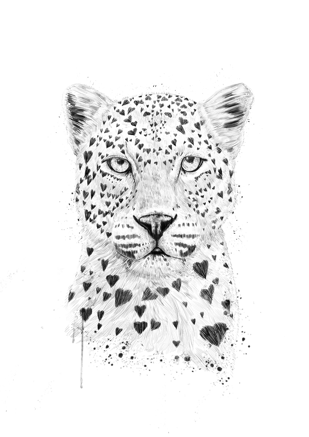 

Большой постер на стену Lovely leopard 60х90 см без рамы, BSLOLEOPARD