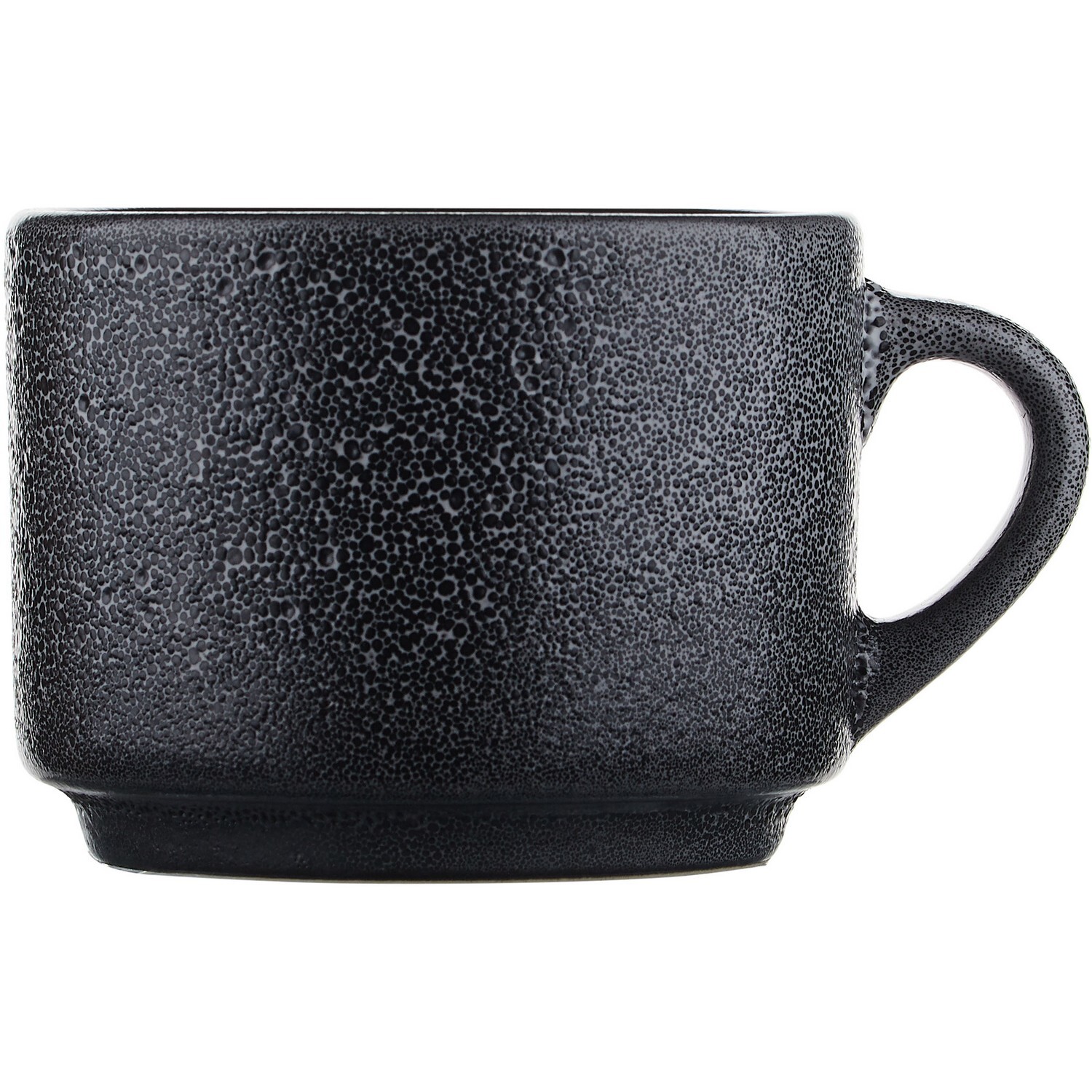 фото Чашка чайная борисовская керамика млечный путь 200мл фарфор белый-черный
