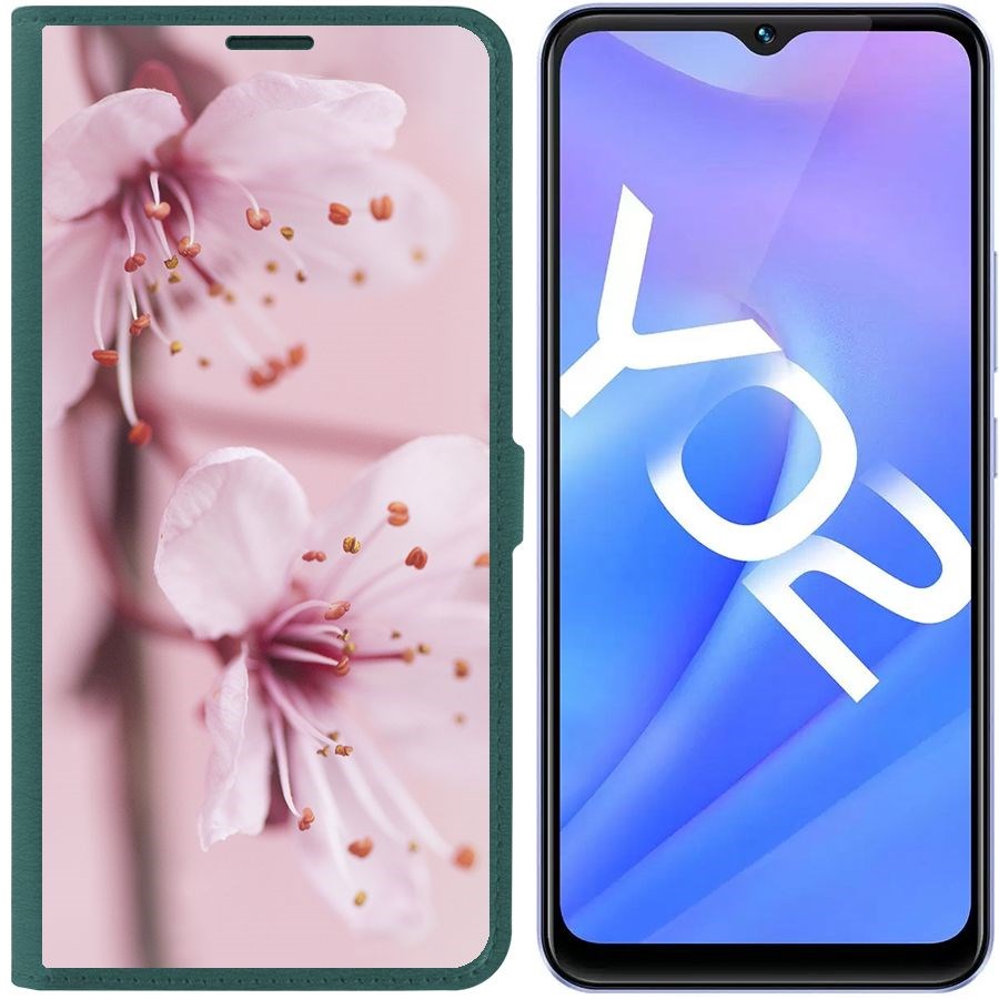 

Чехол-книжка Eco Book для Vivo Y02 Весна, Зеленый