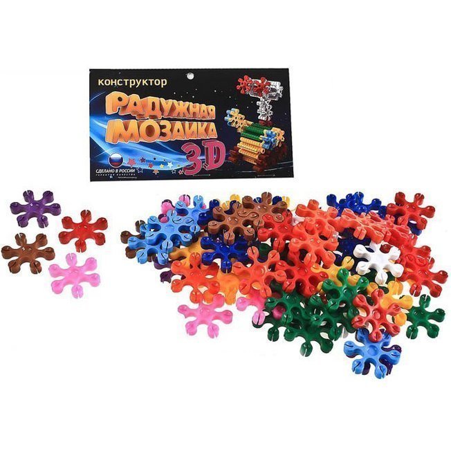 

Конструктор Радужная мозаика 3D 70 дет. №1 11032