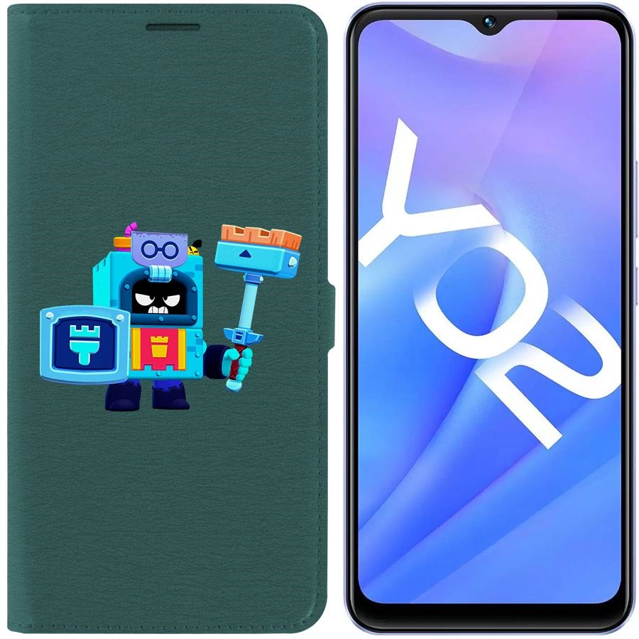 

Чехол-книжка Eco Book для Vivo Y02 Brawl Stars-Эш