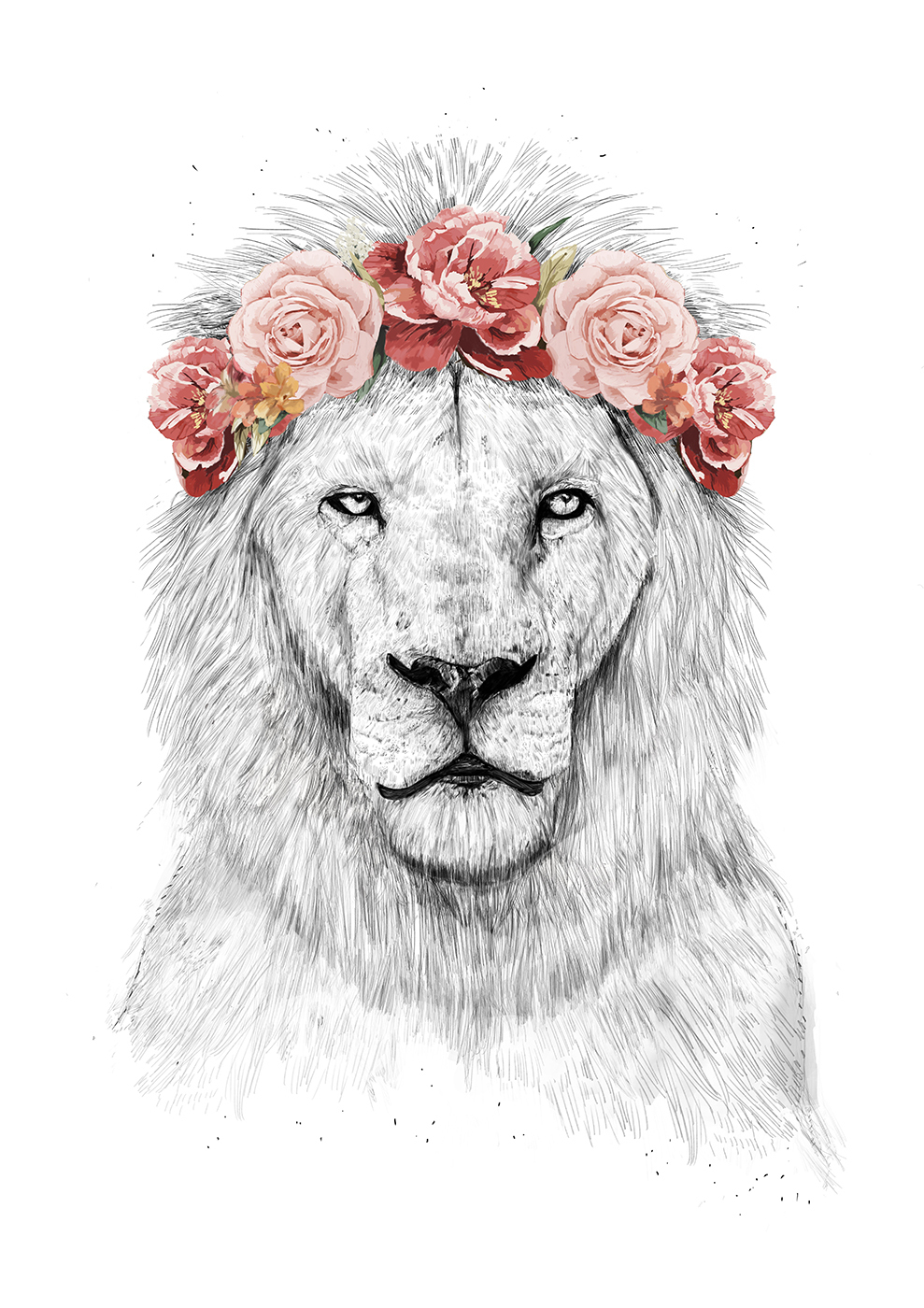 

Большой постер на стену Festival lion 60х90 см без рамы, BSFESTLION