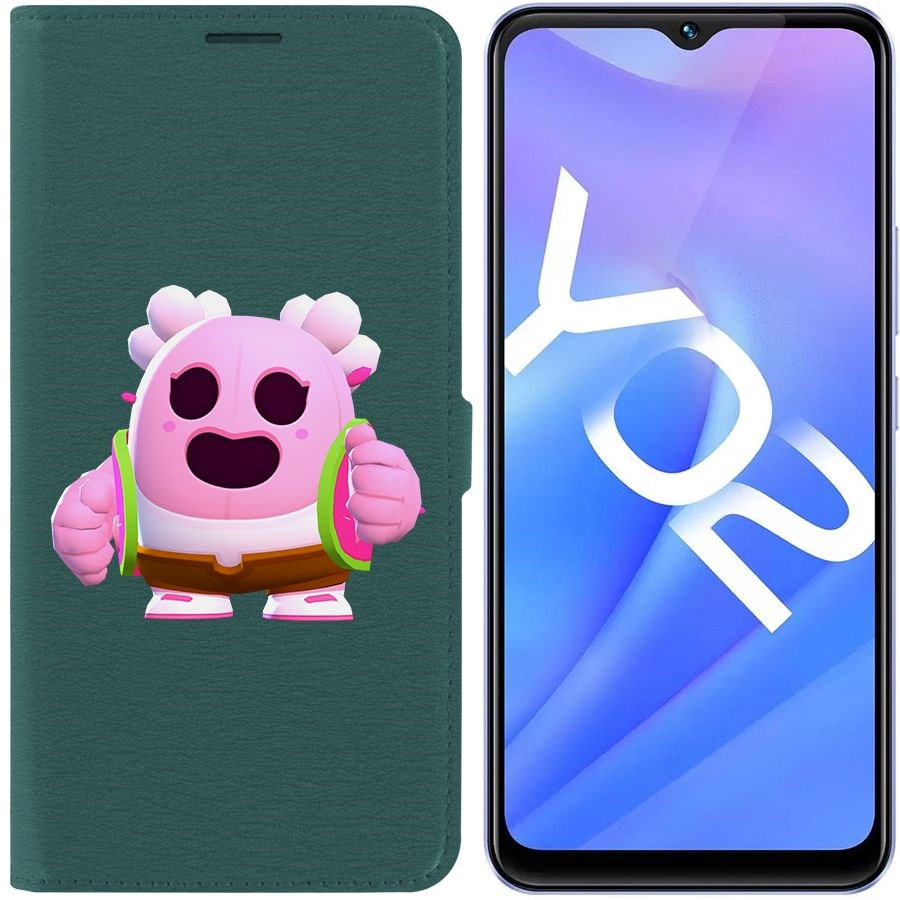

Чехол-книжка Eco Book для Vivo Y02 Brawl Stars-Сакура Спайк