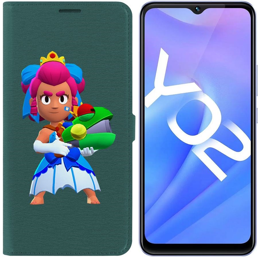 

Чехол-книжка Eco Book для Vivo Y02 Brawl Stars-Принцесса Шелли