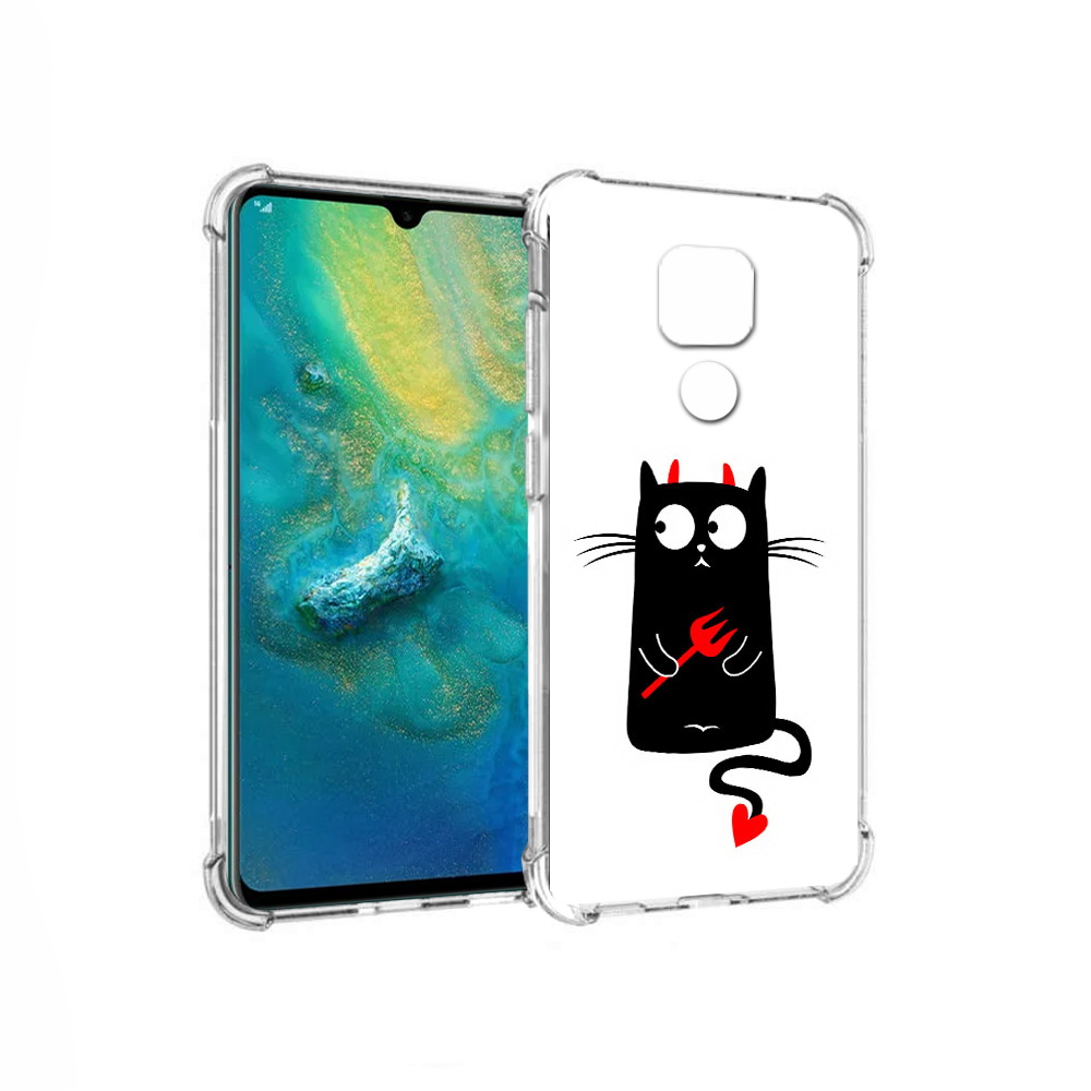 

Чехол MyPads Tocco для Huawei Mate 20x Кот демон (PT124578.30.97), Прозрачный, Tocco