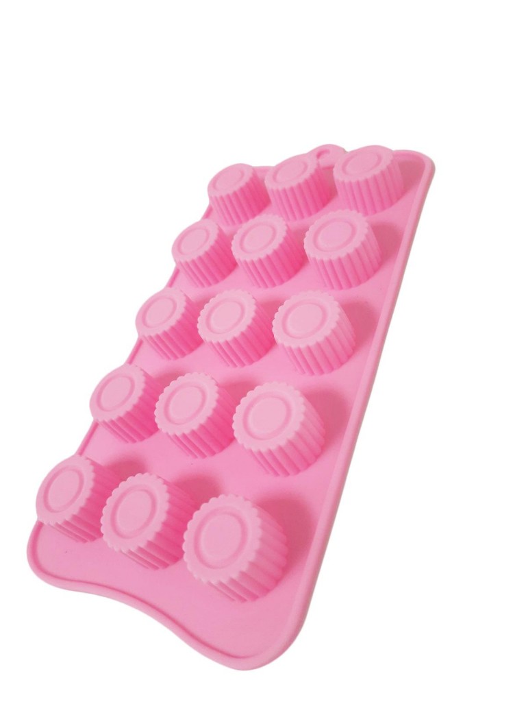 фото Силиконовая форма для шоколада, желе и льда, 15 ячеек (розовый ) markethot