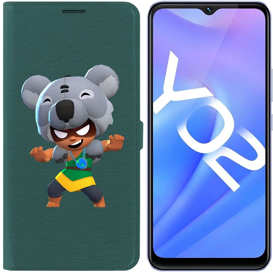 

Чехол-книжка Eco Book для Vivo Y02 Brawl Stars-Нита Коала