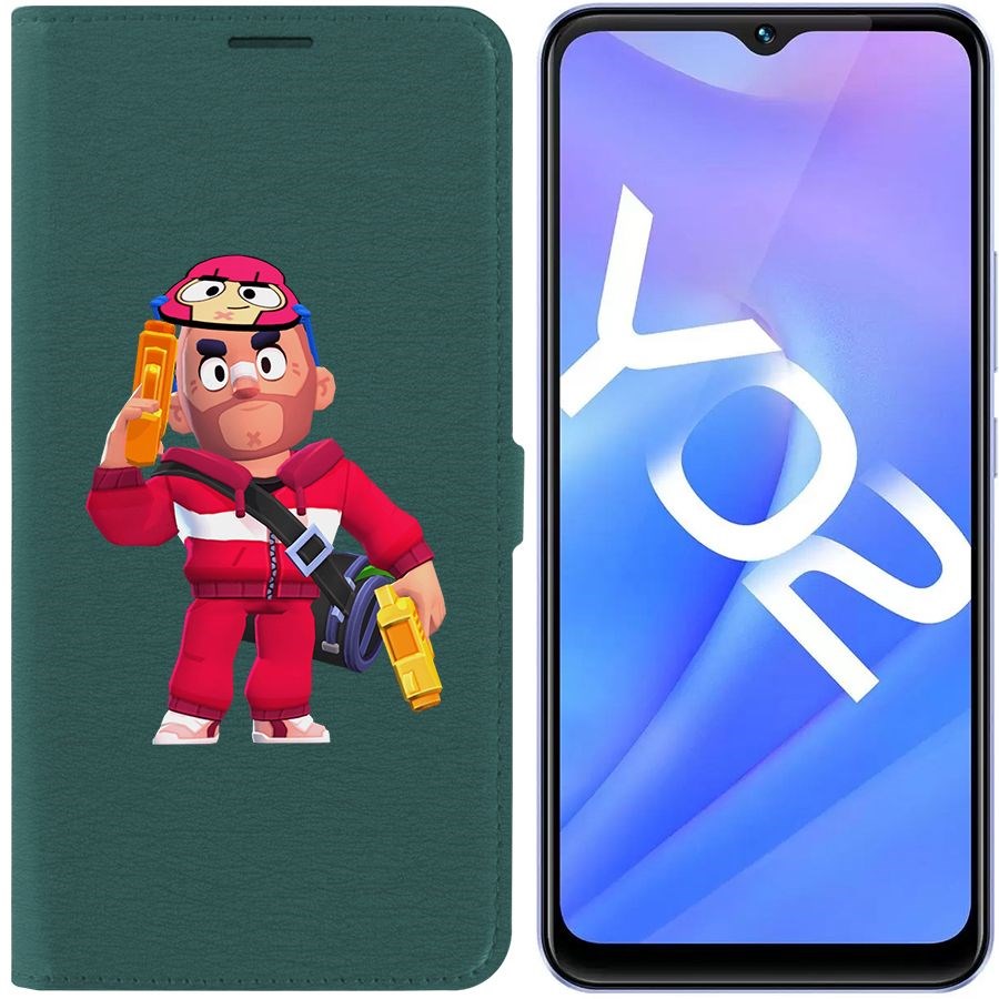 

Чехол-книжка Eco Book для Vivo Y02 Brawl Stars-Красавчик Кольт