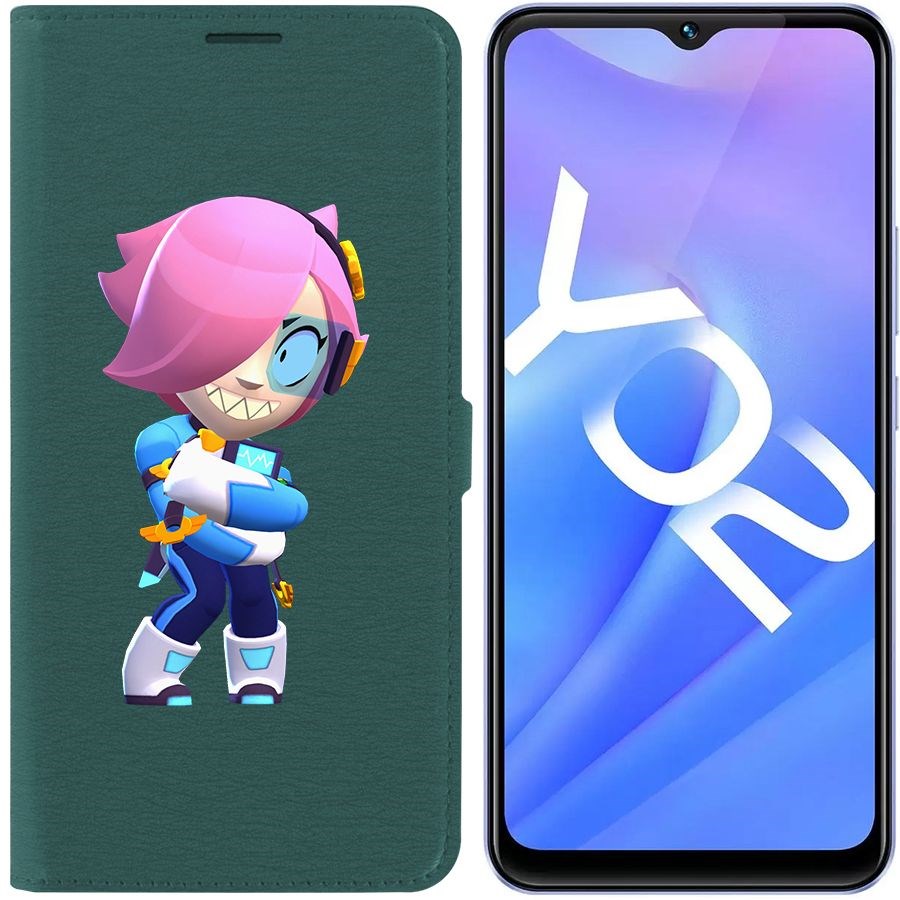

Чехол-книжка Eco Book для Vivo Y02 Brawl Stars-Колетт Навигатор