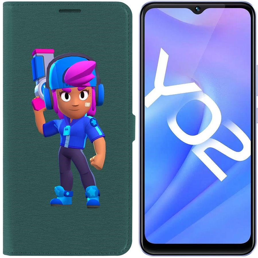 

Чехол-книжка Eco Book для Vivo Y02 Brawl Stars-Звёздная Шелли