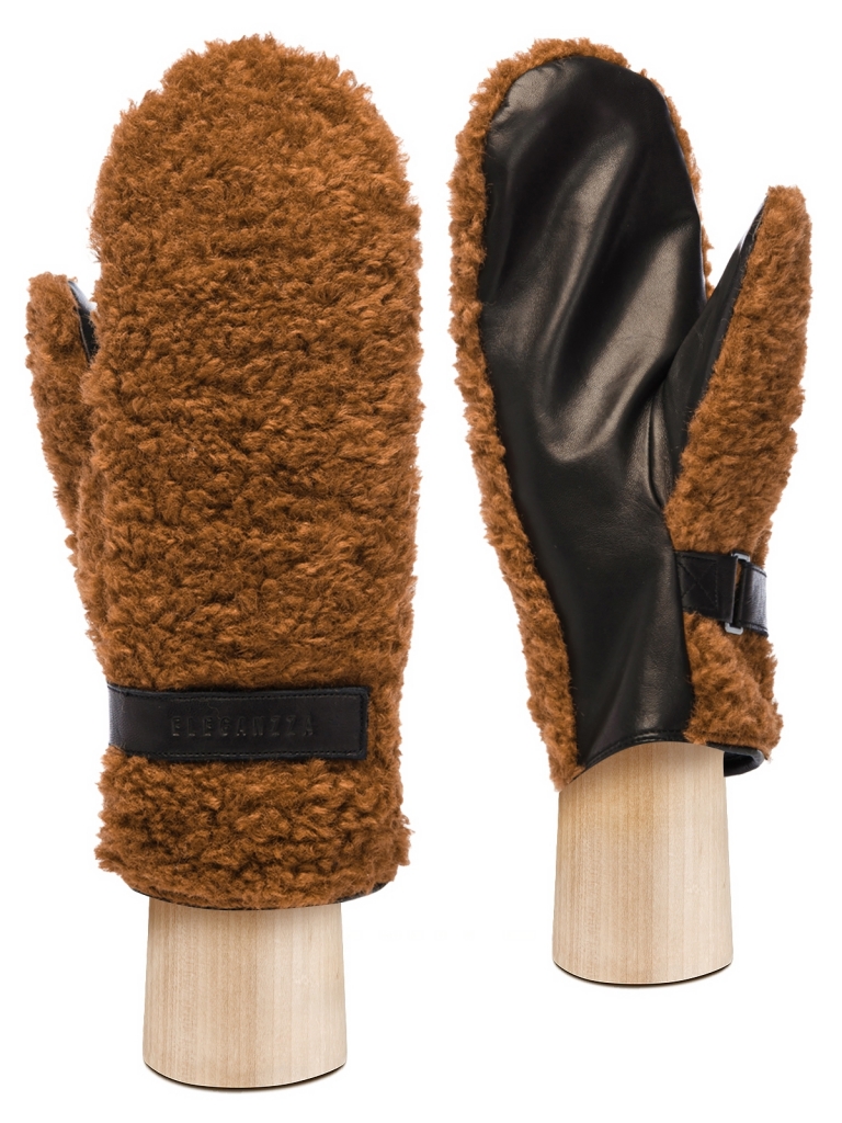 

Варежки женские ELEGANZZA IS09501 черные; коричневые, Черный;коричневый, IS09501