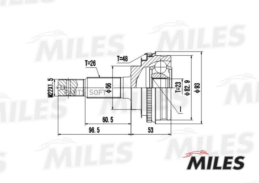 MILES Шарнирный комплект MILES GA20468