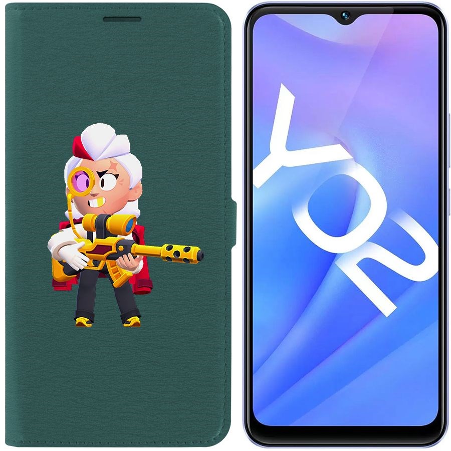 

Чехол-книжка Eco Book для Vivo Y02 Brawl Stars-Белль Голдхэнд