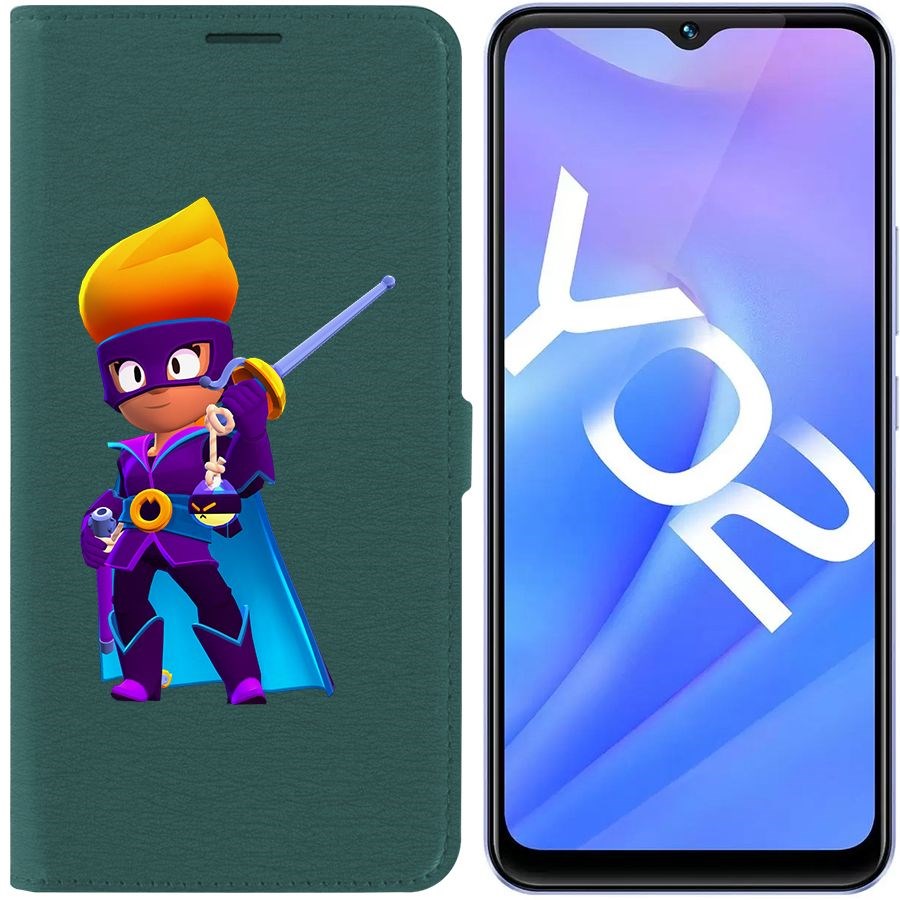 

Чехол-книжка Eco Book для Vivo Y02 Brawl Stars-Амбер де Ла Вега