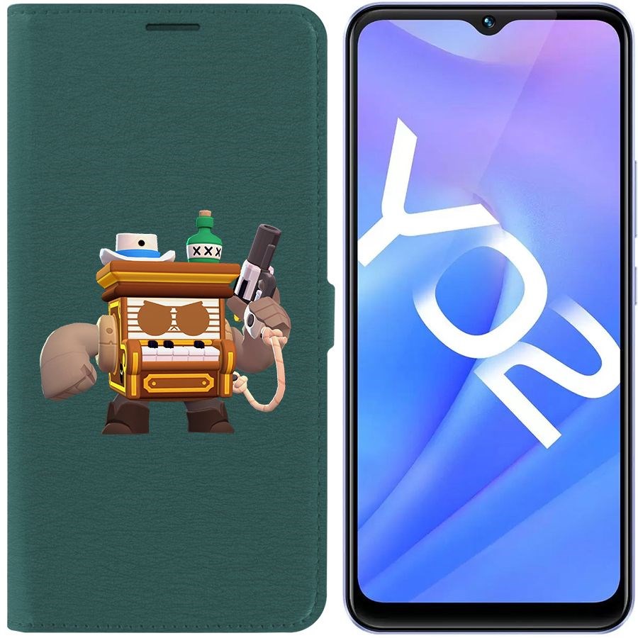 

Чехол-книжка Eco Book для Vivo Y02 Brawl Stars-8-Бит из салуна