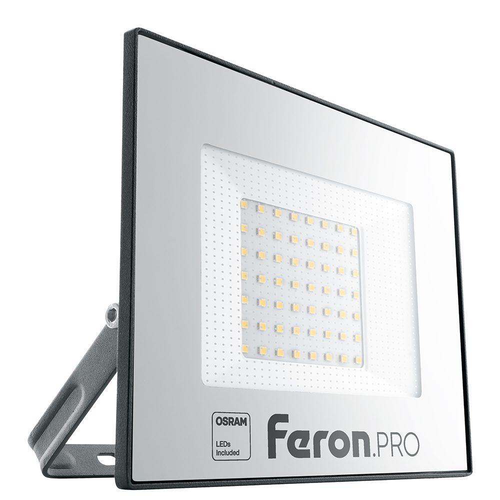 Прожектор светодиодный FERON LL-1000 50W 6400K IP65 AC175-265V/50Hz черный прожектор светодиодный feron 50w 6400k ll 915 41531