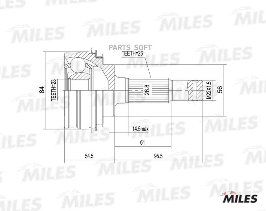 MILES Шарнирный комплект MILES GA20467