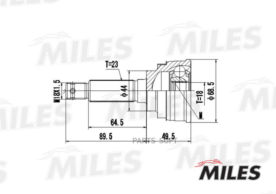 

MILES Шарнирный комплект MILES GA20425