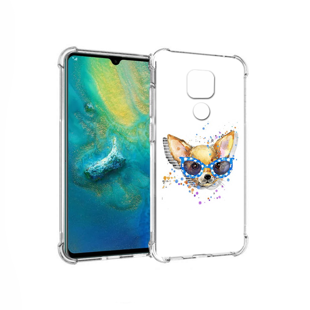 

Чехол MyPads Tocco для Huawei Mate 20x чихуа-хуа в очках (PT124578.30.691), Прозрачный, Tocco