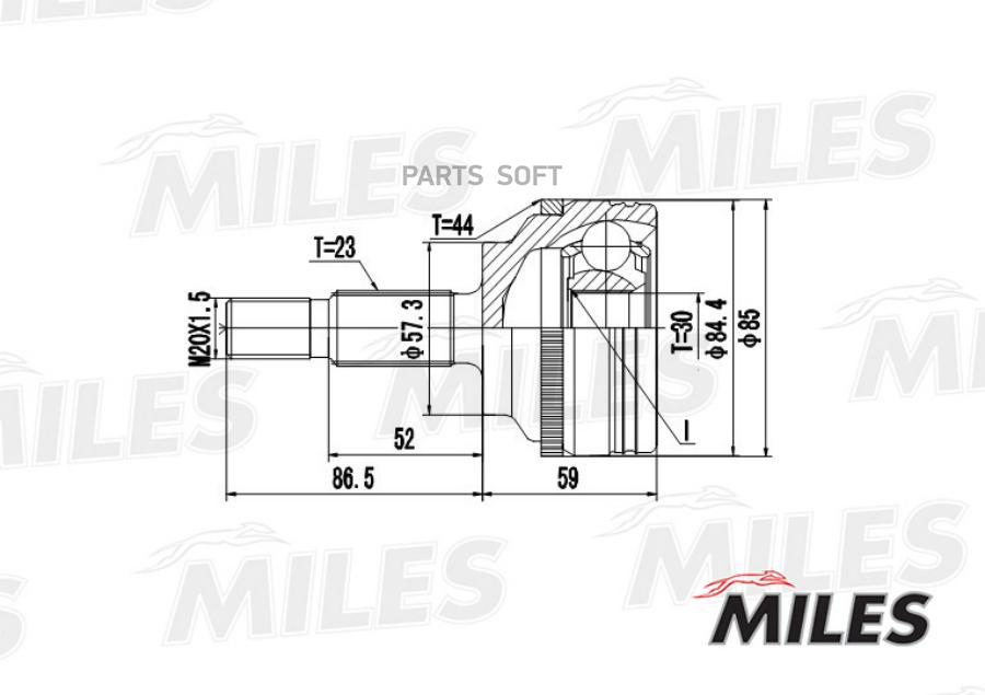 

MILES Шарнирный комплект MILES GA20398