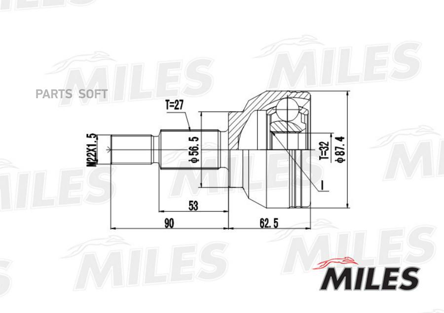 

MILES Шарнирный комплект MILES GA20390