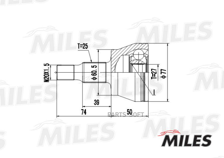 

MILES Шарнирный комплект MILES GA20242