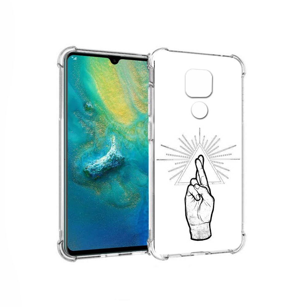 Чехол MyPads Tocco для Huawei Mate 20x черно белая рука (PT124578.30.681)