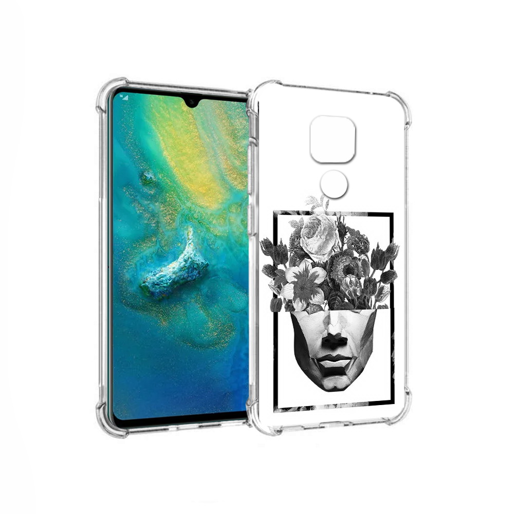 Чехол MyPads Tocco для Huawei Mate 20x черно белая ваза в абстракции (PT124578.30.678)