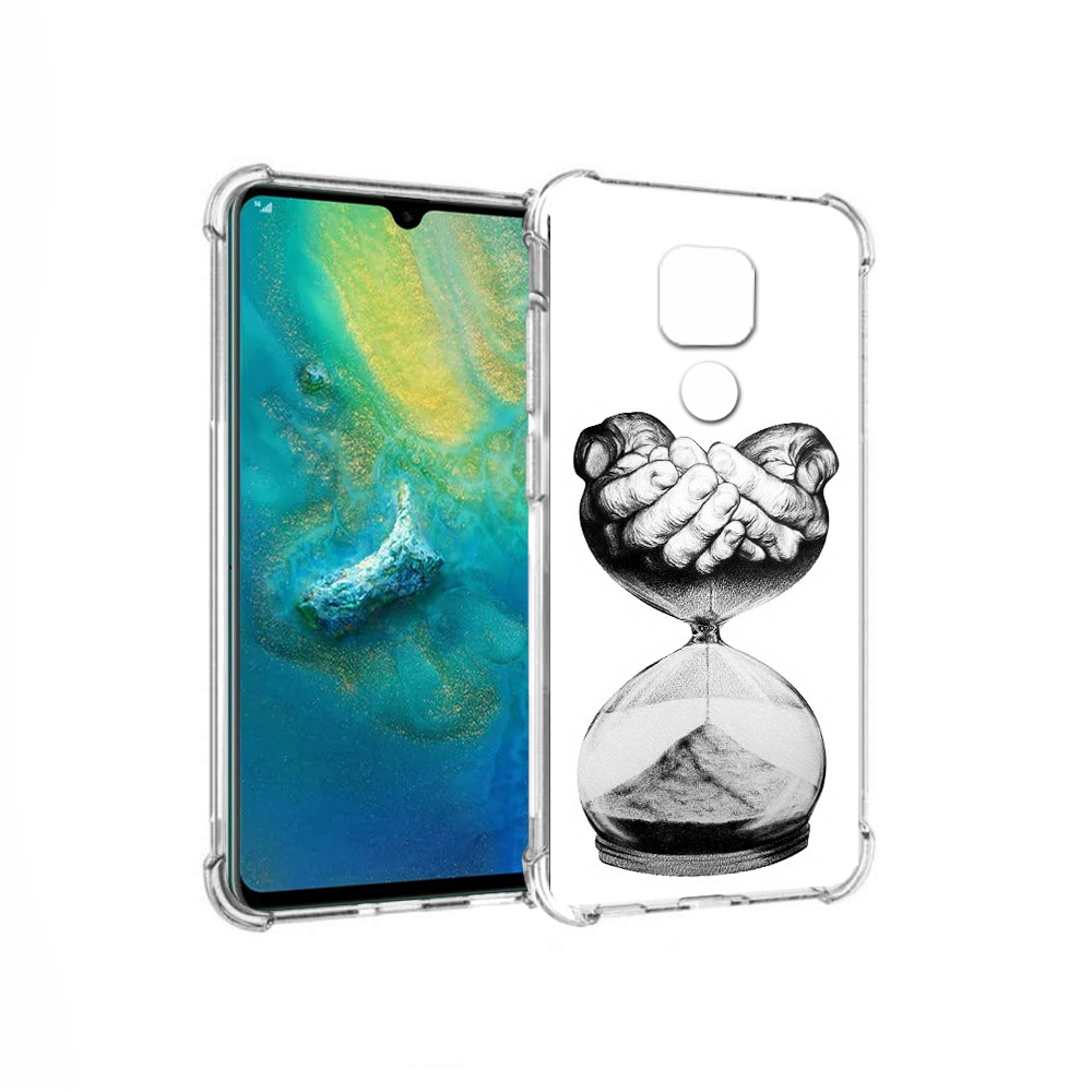 Чехол MyPads Tocco для Huawei Mate 20x часы жизни черно белый (PT124578.30.669)