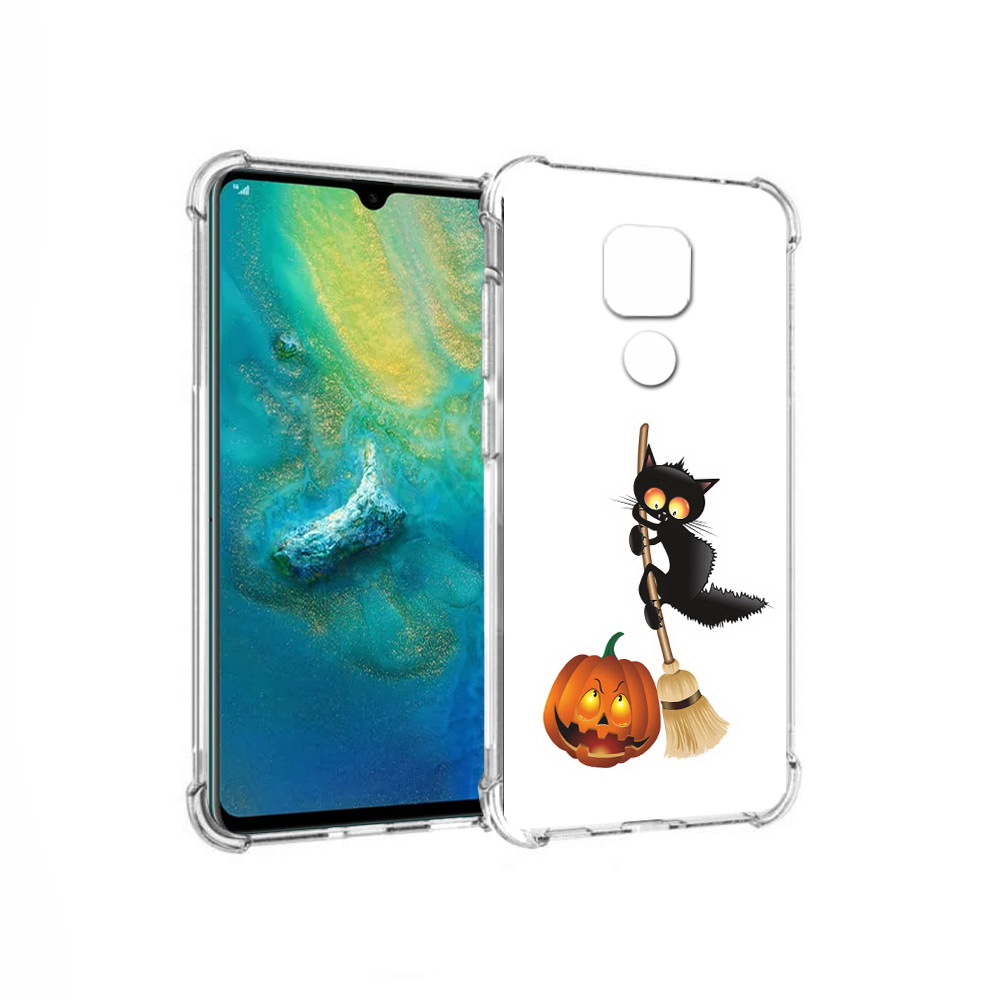 

Чехол MyPads Tocco для Huawei Mate 20x хэлуинский котик (PT124578.30.667), Прозрачный, Tocco