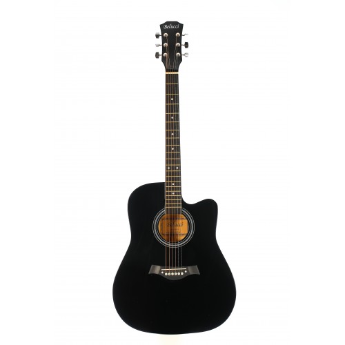 Акустическая гитара с анкером,матовая.Черная.Липа 41 дюйм Belucci BC4120 BK